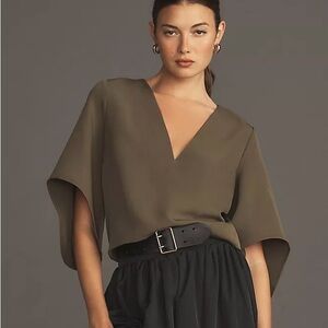 Anthropologie Mare Mare draped v-neck top